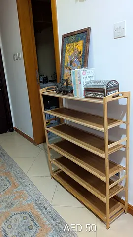 Lightwood 6-Tier Shoe Rack / Shelf - Good Condition