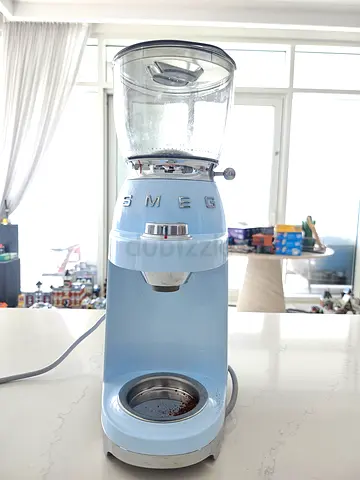 SMEG Electric Coffee Grinder - Light Blue, Good Working Condition