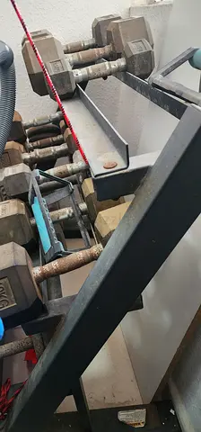 Used Rubber Dumbbells & Rack for Sale