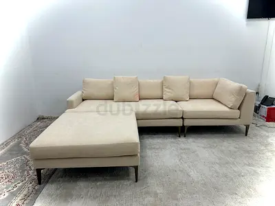 Beige color west elm sofa