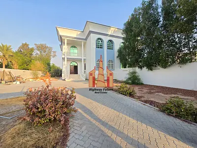 Very big yard garden parking Neat and clean 4 bedroom villa balcony 2 hall Majlis Maid room 90k