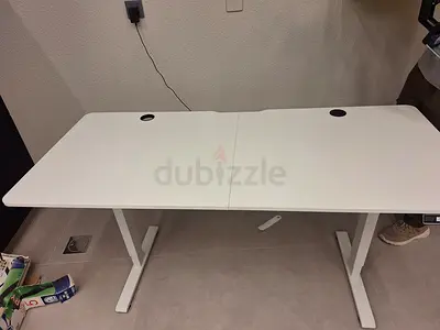 white electric sit/stand desk 160x70cm
