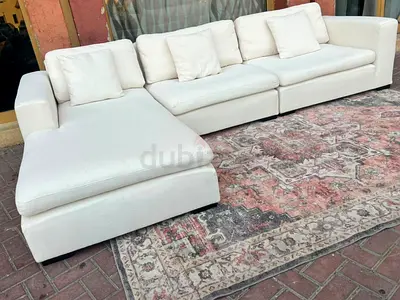 Perfect condition Marina home Feather filled L Shape Sofa Beige