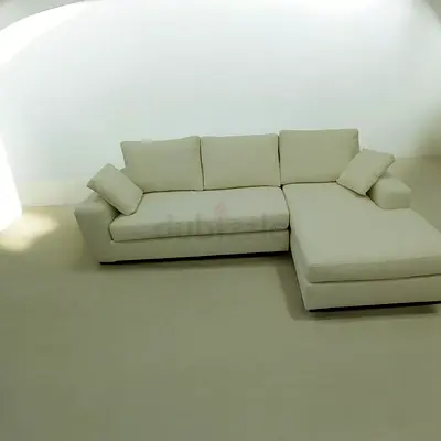 Pottery barn off white color lshape sofa