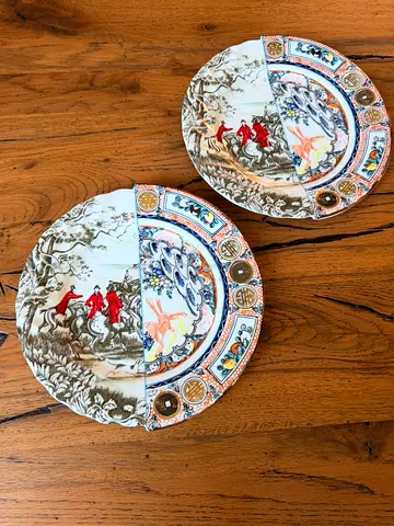 Title:
Pair of Original SELETTI Hybrid Fine Bone China Plates (Set of 2)
