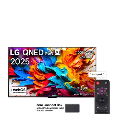 New LG TV 75-Inch QNED9M EVO AI 4K 144Hz Smart TV with AI Magic Remote 75QNED9MA6A with Box