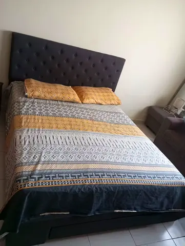 Bed with mattress
