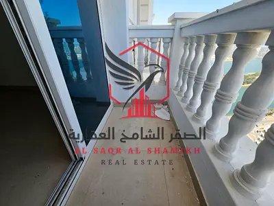Sea view with 2 balconies for a stunning 2-bedroom apartment and living room, AC covered by the landlord, with parking, gym, swimming pool, and games
