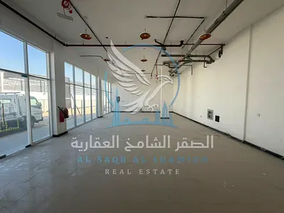 Factory for rent in Al Sajaa Industrial Area, 10,000 sq. ft., featuring showroom, offices, warehouse with weighing scale, and 145 KW electricity, prim