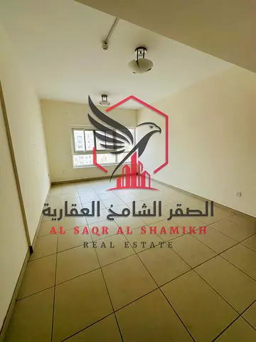 Free air conditioning, panoramic view, beautiful room and living room, excellent finishing, easy access to Dubai, for rent in Al Qasimia