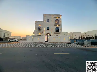Classic corner villa for sale in Al Zahiyah area, including registration and ownership fees – Ajman | Prime location close to all services | Freehold