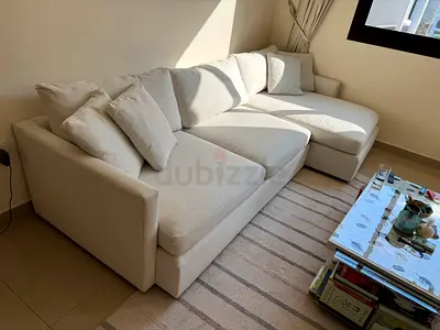 Crategbarrel lounge deep L shape sofa