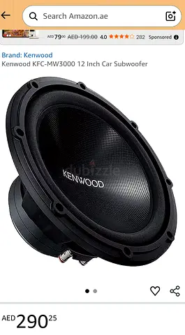 Kenwood 12-inch Car Subwoofer (KFC-MW3000) - Good Working Condition
