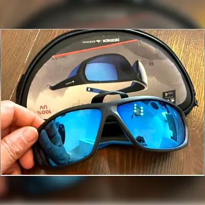 Quechua Decathlon Sunglasses - Cat 4 - Blue Mirror Lens - Brand New