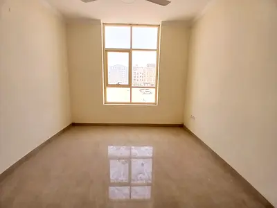 Brand New 1BHK adjacent to road with open view window close to school in muwailah school area. For