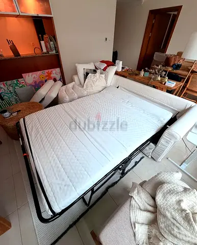 Fold-out Sofa Bed with Mattress - Good Condition