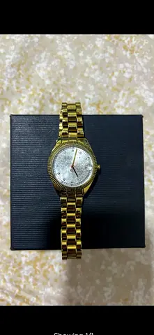 Gold Tone Women's Watch with Crystal Dial