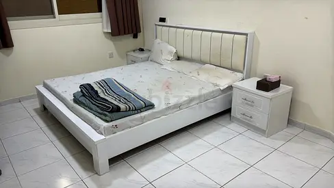 King Size (220*260) Double Bed with mattress and Matching two side table
