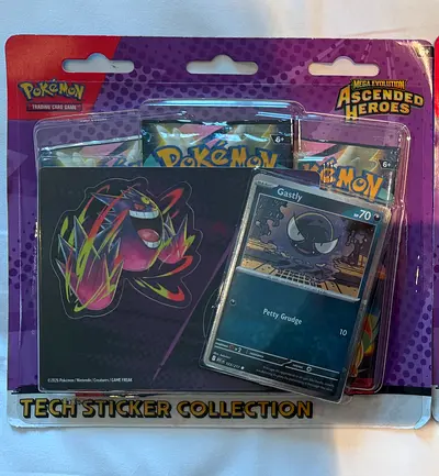 Pokemon Ascended Heroes Gastly Tech Sticker Collection