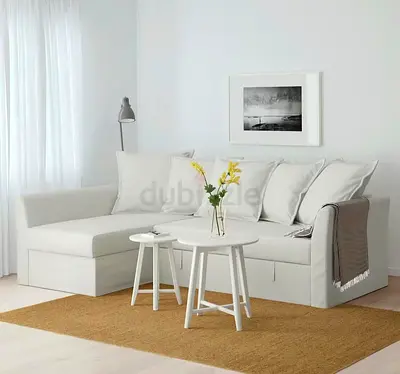 Off white  L-shaped sofa cum bed with storage New Soft comfortable IKEA