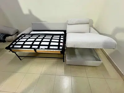 Ikea L shape sofa bed with mattress