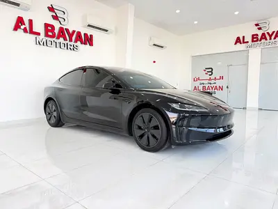 تيسلا 3 لونج رينج اسود / اسود 2024 (خليجي)