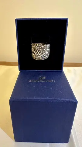 Swarovski wide crystal pavé ring (size not marked) in original box