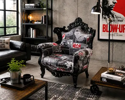 STATEMENT COZY ARMCHAIR COMIC PRINT