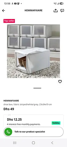 Fabric Shoe Storage Box - Foldable Organizer (Grey/White, 23x34x19 cm)