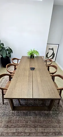 Ikea morbylanga Dining table with Six Ikea stockholm chairs