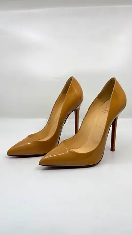 Christian Louboutin Nude Patent So Kate Pumps Shoes - Size 40