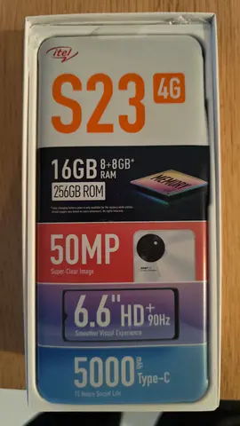 Itel S23 4G - 16GB RAM 256GB ROM (new)