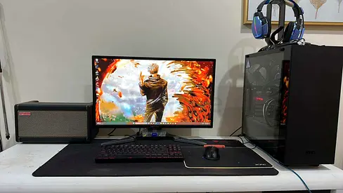 Gaming Desktop PC with 27" Monitor, Keyboard, Mouse and Headset