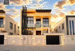 Villa (Sikka) for sale | Ajman | Al Amra area | 4 bedrooms, majlis and 2 halls | Large front setback