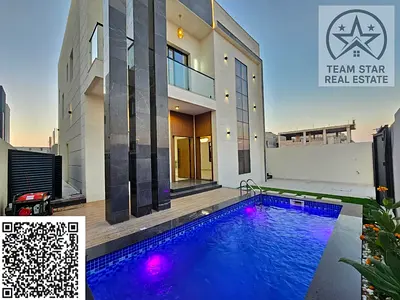 فيلا فاخره للبيع في منطقه الزاهيه - مسبح خاص - تكيف مركزي - شامل رسوم التسجيل
