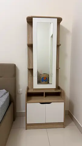 Elegant Oak & White Dressing Table