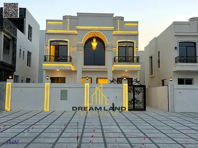 Villa for sale, including registration and ownership fees, on the main street, ready to move in, in one of Ajman's most prestigious areas. Freehold ow