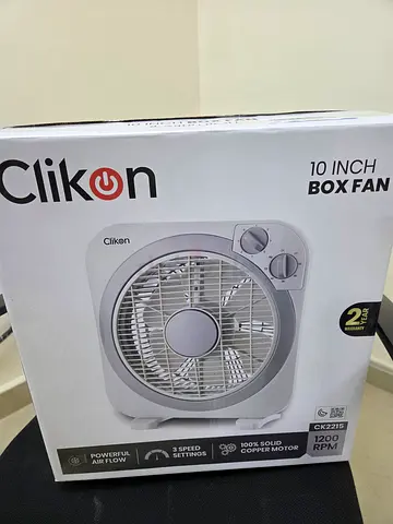 Clikon 10-inch Box Fan - in V good condition