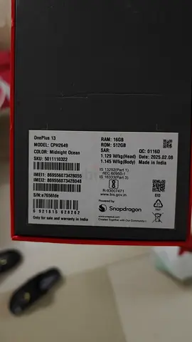 OnePlus 11 512GB RM16 (Box with original label) - Unboxed condition