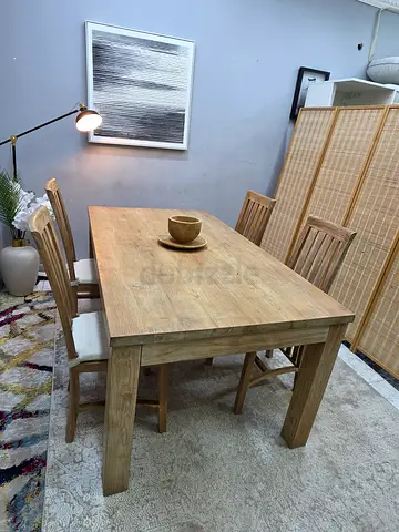 Wooden Dining Table Set with Chairs