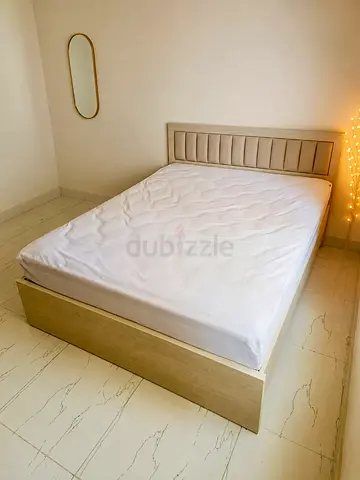 Bed frame & Mattress - light oak