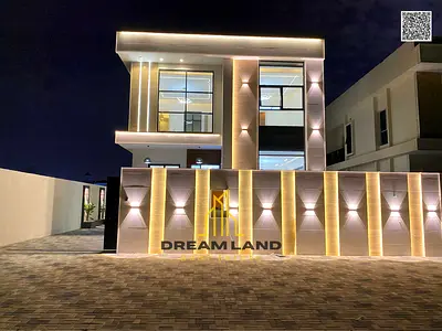 Villa for sale - two floors, negotiable price & large yard - near Sheikh Mohammed Bin Zayed Road - freehold ownership for life for all nationalities -