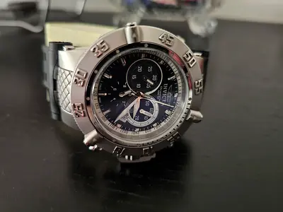 Stainless Steel Invicta Chronograph Men's Watch - Good Condition