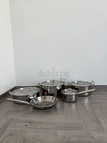 Bergner Triply Stainless Steel 9-Piece Cookware Set, or sold separately