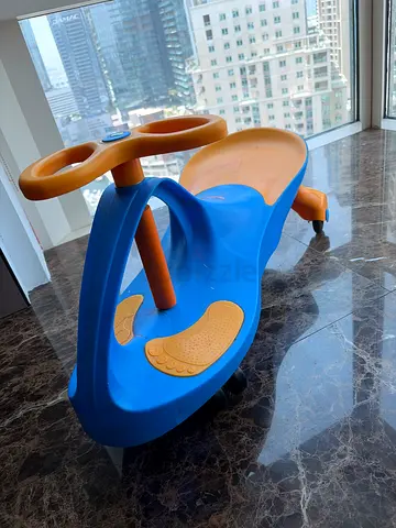Little rider plastic balance bike / wiggle car for toddlers - blue/orange
