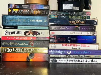 Mixed fiction & YA paperback book bundle — Harry Potter, The Lunar Chronicles, classics and more