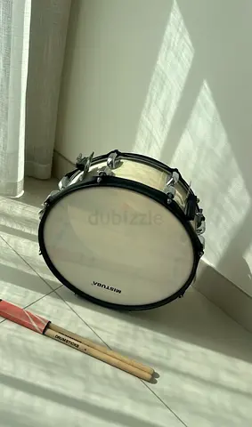 Used only once marching/snare drum with sticks - excellent condition