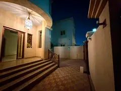 Corner villa in Al Rawda 3 Ajman, 5 master bedrooms, maid room, majlis, living room, 2 kitchens, roo