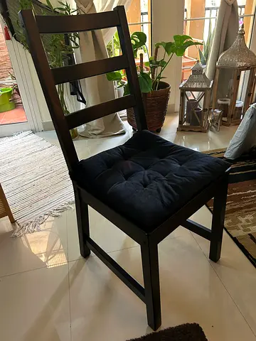 Dining Chairs x 4 Black /Brown