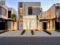 A luxurious villa including electricity, water, and central air conditioning, located directly oppos